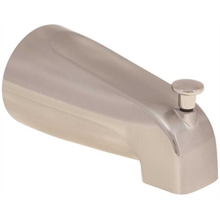 Proplus 1/2 FIP Bathtub Spout W/ Top Diverter, Brushed Nickel .102024
